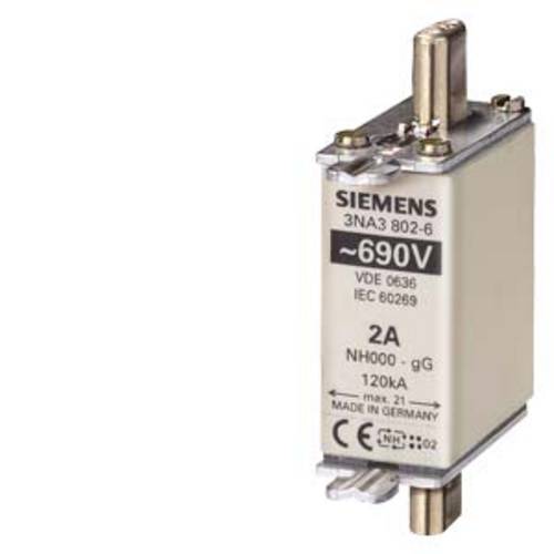 Siemens 3NA38036 Sicherungseinsatz Sicherungsgröße = 0 10 A 690 V 3 St.