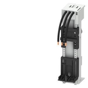 Ein vertikales Modulsystem mit vier schwarzen Kabeln, die von oben nach unten verlaufen. Geeignet für industrielle Anwendungen.