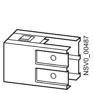 Blockartige technische Zeichnung eines Bauteils mit der Nummer 'NSV0_00487'. Rechteckiger Körper mit zwei befestigten Elementen vorne.