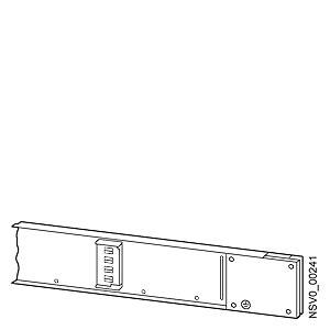 Technische Zeichnung eines elektronischen Geräts mit drei vertikalen USB-Anschlüssen in der Mitte und einem Gehäuse auf der rechten Seite.