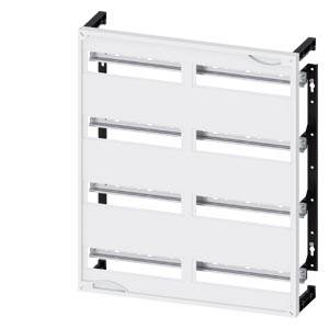 Ein weißes Metallregal mit drei Reihen und sechs Fächern, geeignet für industrielle oder lagermäßige Anwendungen.