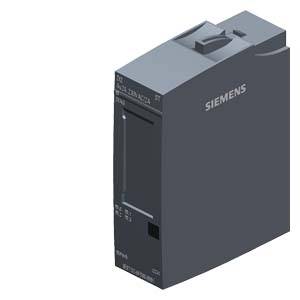 Elektronisches Bauteil von Siemens, vermutlich ein Teil eines Steuerungssystems, graues Gehäuse mit Schriftzug und Anschlüssen.