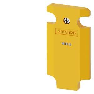 Gelbes Kunststoffteil mit der Aufschrift 'SIEMENS'. Oben eine Kreuzschlitzschraube.