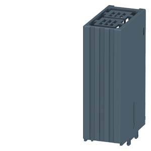 Ein rechteckiges, blaues elektronisches Bauteil mit Lüftungsschlitzen an der Oberseite.