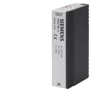Ein rechteckiges, silbernes Elektronikgerät von Siemens für die Spannungsumwandlung, zeigt 'SSD96' Modellnummer und technische Spezifikationen.