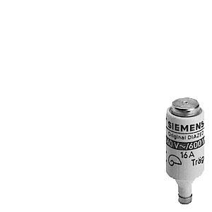 Eine elektrische Sicherung von Siemens mit der Aufschrift '16A' und '500V/600V'.