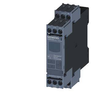Elektronisches Schaltgerät von Siemens, Modell Sirius, in Schwarz und Grau. Wird in industriellen Steuerungen zur Leistungsüberwachung eingesetzt.