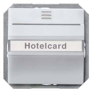Ein elektronisches Kartenschloss für Hotelzimmer mit der Aufschrift 'Hotelcard', zur Steuerung von Zimmerzugang oder Beleuchtung.