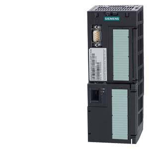 Ein elektronisches Gerät von Siemens, vermutlich ein Automatisierungskomponente oder Steuergerät, mit einem Rasterdesign auf der Vorderseite.