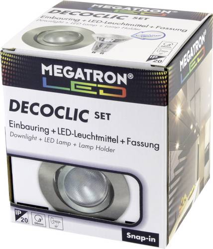 Megatron MT75403 Einbauleuchte LED GU10, GU5.3 4.5 W Eisen (gebürstet)