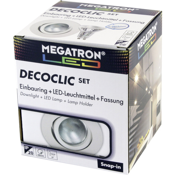 Megatron MT75400 Einbauleuchte LED GU10, GU5.3 6W Weiß