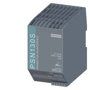 Ein graues Siemens PSN130S Stromversorgungssystem mit Modellnummer, das für AS-Interface-Netzwerke verwendet wird.