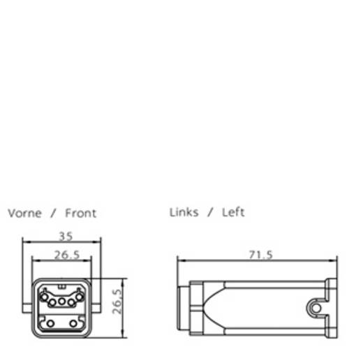Siemens 6GK1905-0CB00 Hyprid Stecker LAN-Übertragungsrate 12 MBit/s