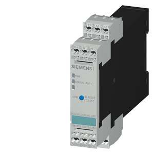 Sicherheitsrelais von Siemens in einem schwarzen Gehäuse mit mehreren Anschlüssen und einem LED-Statusanzeige.