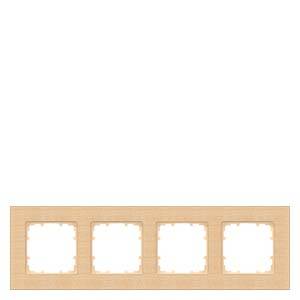 Ein einfaches, rechteckiges Objekt mit vier gleich großen, leeren Ausschnitten nebeneinander.