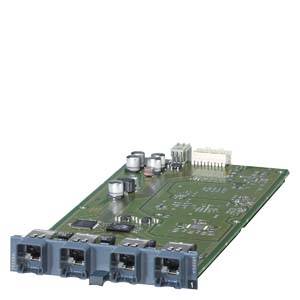 Eine elektronische Leiterplatte mit mehreren Anschlussbuchsen und Bauteilen, die Teil eines technischen Geräts oder Systems ist.
