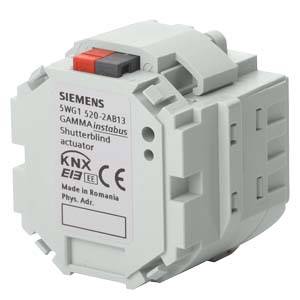 Siemens KNX Shutterblind Aktor, Modell 5WG1 520-2AB13, hergestellt in Rumänien. Zertifikate: EIB, KNX, CE.