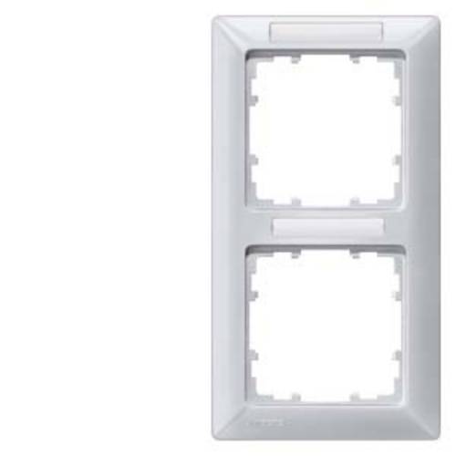 Siemens Schalterprogramm 2fach Rahmen Delta Aluminium (Metallic) 5TG25525 1 St.