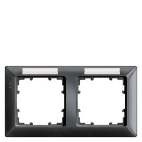 Siemens Schalterprogramm 2fach Rahmen Delta Carbon 5TG25527 1 St.