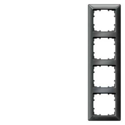 Siemens Schalterprogramm 4fach Rahmen Delta Carbon 5TG25546 1 St.