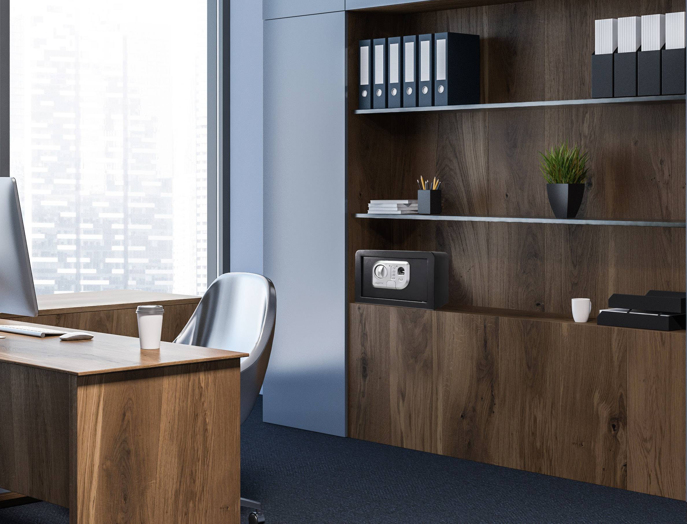 Sygonix SY-3521254 SY-31BS Wertschutzschrank Fingerabdruckschloss, Zahlenschloss