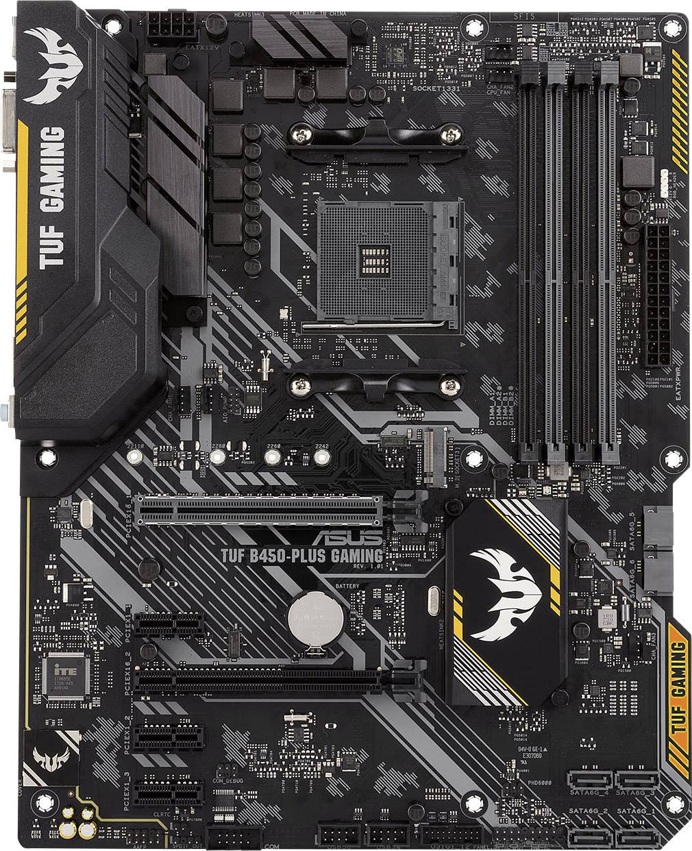 Asus TUF B450-Plus Gaming Mainboard Sockel (PC) AMD AM4 Formfaktor (Details) ATX Mainboard-Chipsatz AMD® B450