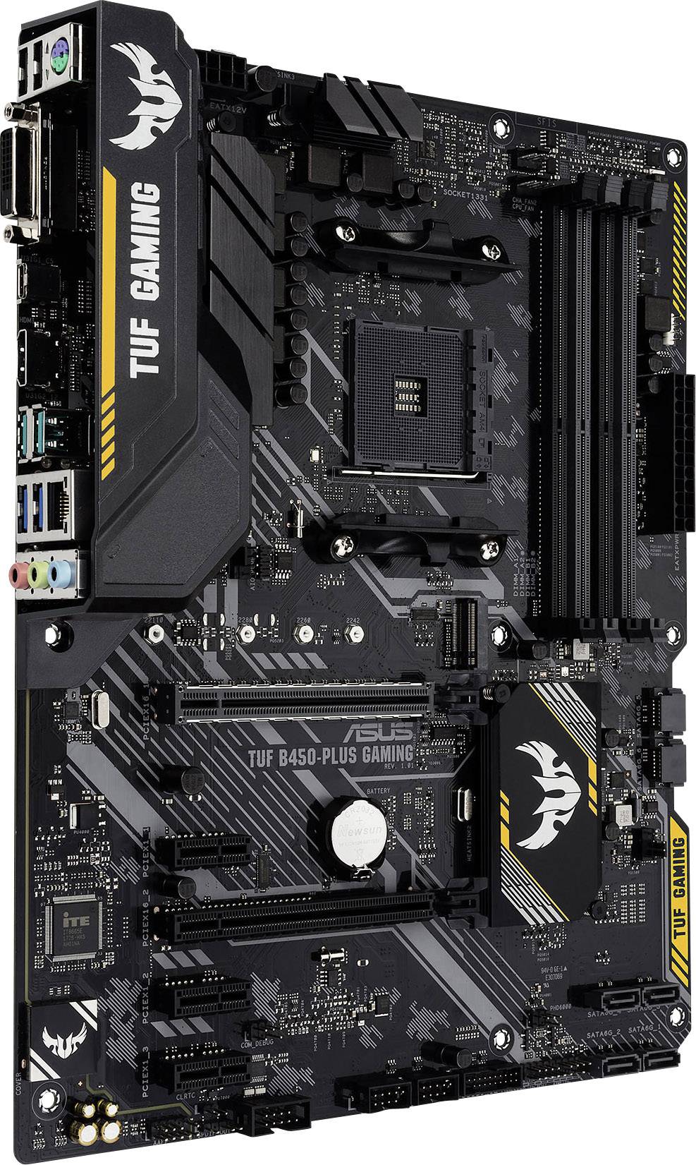 Asus TUF B450-Plus Gaming Mainboard Sockel (PC) AMD AM4 Formfaktor (Details) ATX Mainboard-Chipsatz AMD® B450
