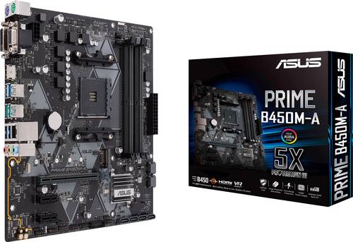 Asus Prime B450M-A Mainboard Sockel AMD AM4 Formfaktor Micro-ATX Mainboard-Chipsatz AMD® B450