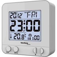 Techno Line WT235si Funk Wecker Silber Alarmzeiten 1 Techno Line WT235si Funk Wecker Silber Alarmzeiten 1