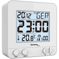 Techno Line WT235si Funk Wecker Silber Alarmzeiten 1 Techno Line WT235si Funk Wecker Silber Alarmzeiten 1