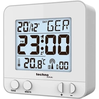 Techno Line WT235si Funk Wecker Silber Alarmzeiten 1 Techno Line WT235si Funk Wecker Silber Alarmzeiten 1