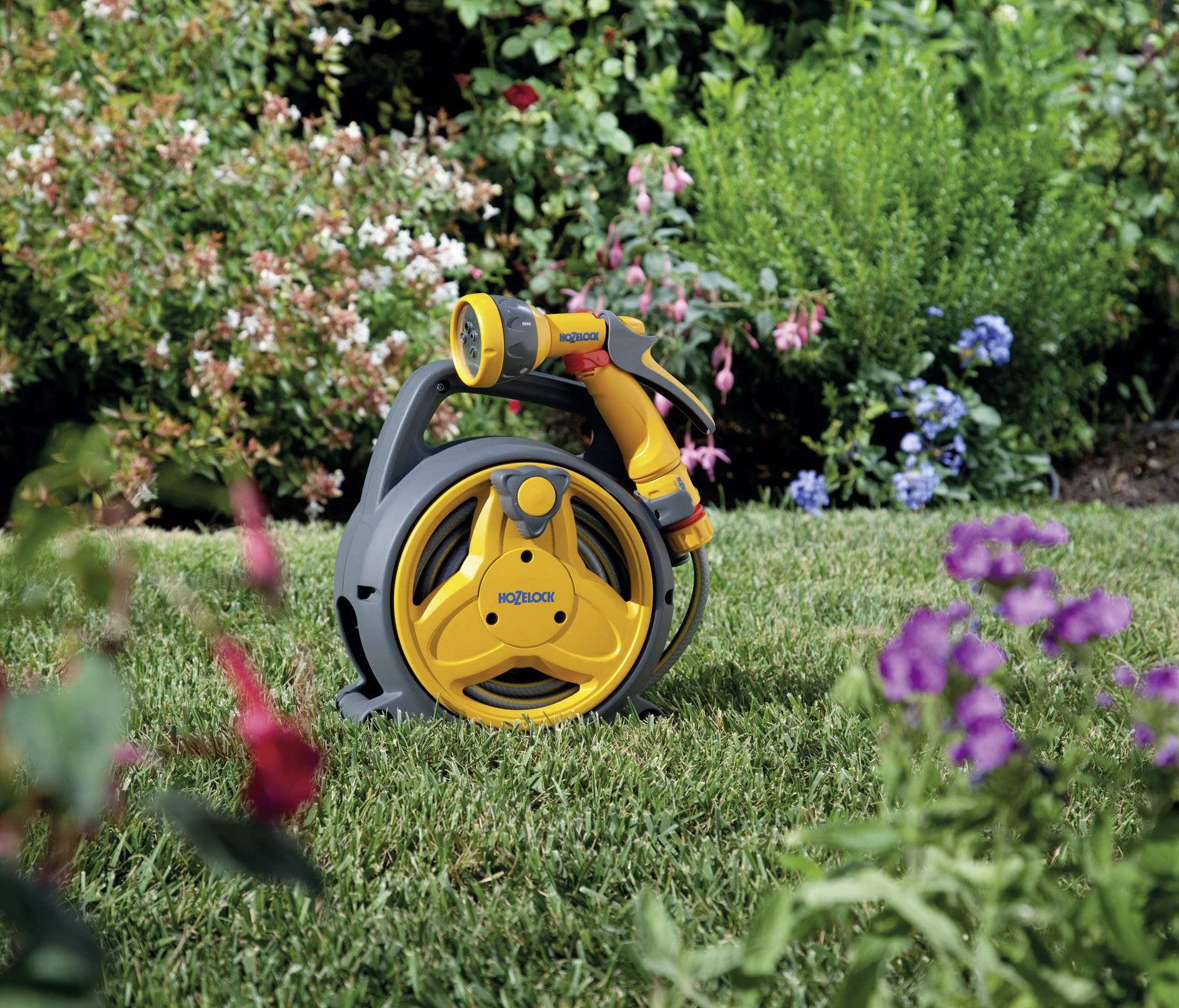 Hozelock 2425 0000 Pico Reel 10 m 1 St. Gelb, Grau (matt) Gartenschlauchtrommel