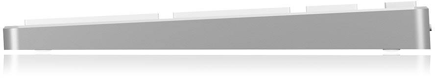 Keysonic KSK-8022BT (DE) Funk Tastatur Deutsch, QWERTZ Weiß Wiederaufladbar