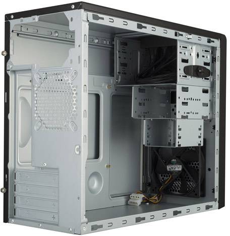 Cooler Master MasterBox E300L Midi-Tower PC-Gehäuse Schwarz, Silber 1 vorinstallierter Lüfter