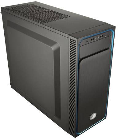 Cooler Master MasterBox E500L Midi-Tower PC-Gehäuse Schwarz, Blau 1 vorinstallierter Lüfter