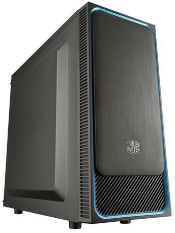Cooler Master MasterBox E500L Midi-Tower PC-Gehäuse Schwarz, Blau 1 vorinstallierter Lüfter