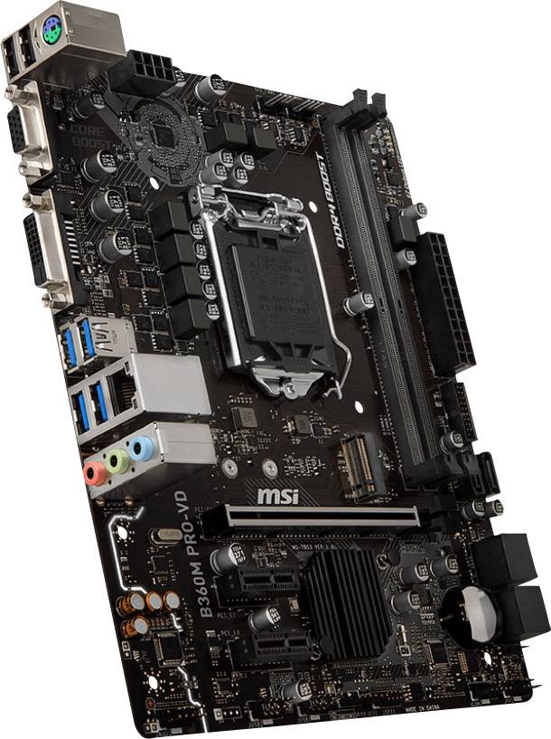 MSI B360M PRO-VD Mainboard Sockel (PC) Intel® 1151v2 Formfaktor (Details) Micro-ATX Mainboard-Chipsatz Intel® B360