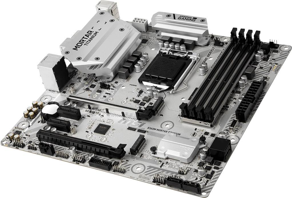 MSI Gaming B360M MORTAR TITANIUM Mainboard Sockel (PC) Intel® LGA 1151-V2 Formfaktor (Details) Micro-ATX Mainboard-Chipsatz Intel® B360