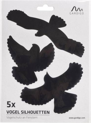 Gardigo Birdprotection Fensteraufkleber Vogelbild Funktionsart Abschreckung 5 St.