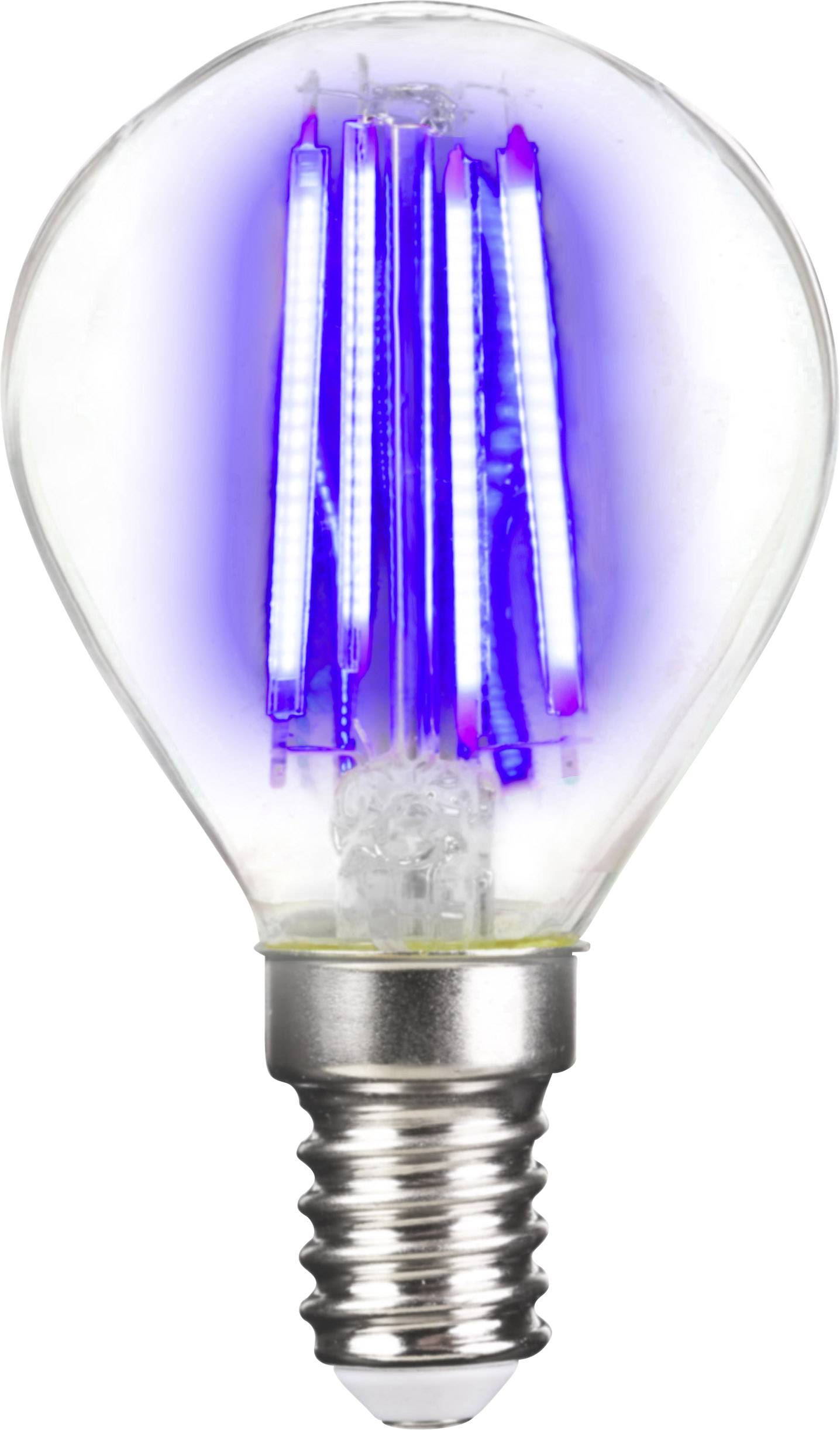 LightMe LM85311 LED EEK G (A - G) E14 Tropfenform 4 W Blau (Ø x L) 45 mm x 78 mm Filament 1 St.