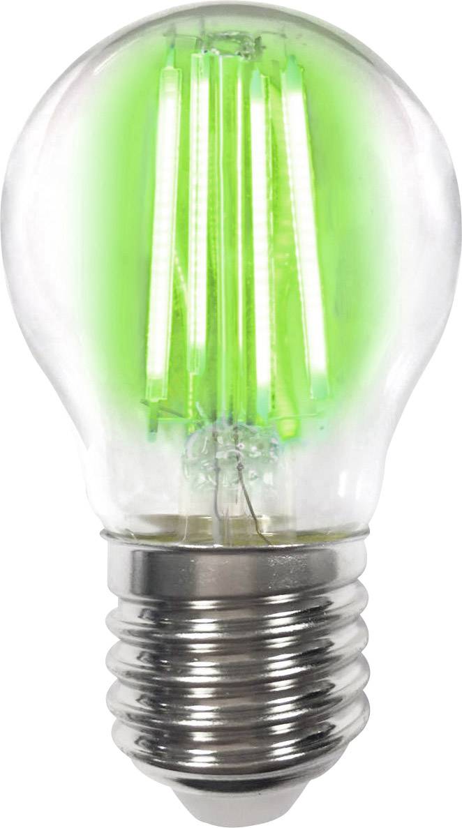 LightMe LM85316 LED EEK B (A - G) E27 Tropfenform 4 W Grün (Ø x L) 45 mm x 77 mm Filament 1 St.