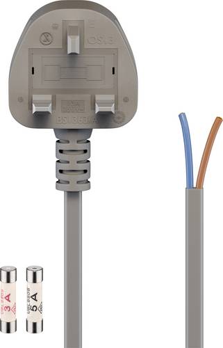 Goobay 45795 Strom Netzkabel Grau 1.50m