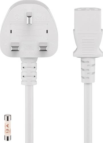 45765 Kaltgeräte Anschlusskabel Weiß 5.00 m