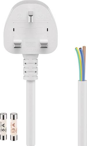 Goobay 45782 Strom Netzkabel Weiß 3.00m