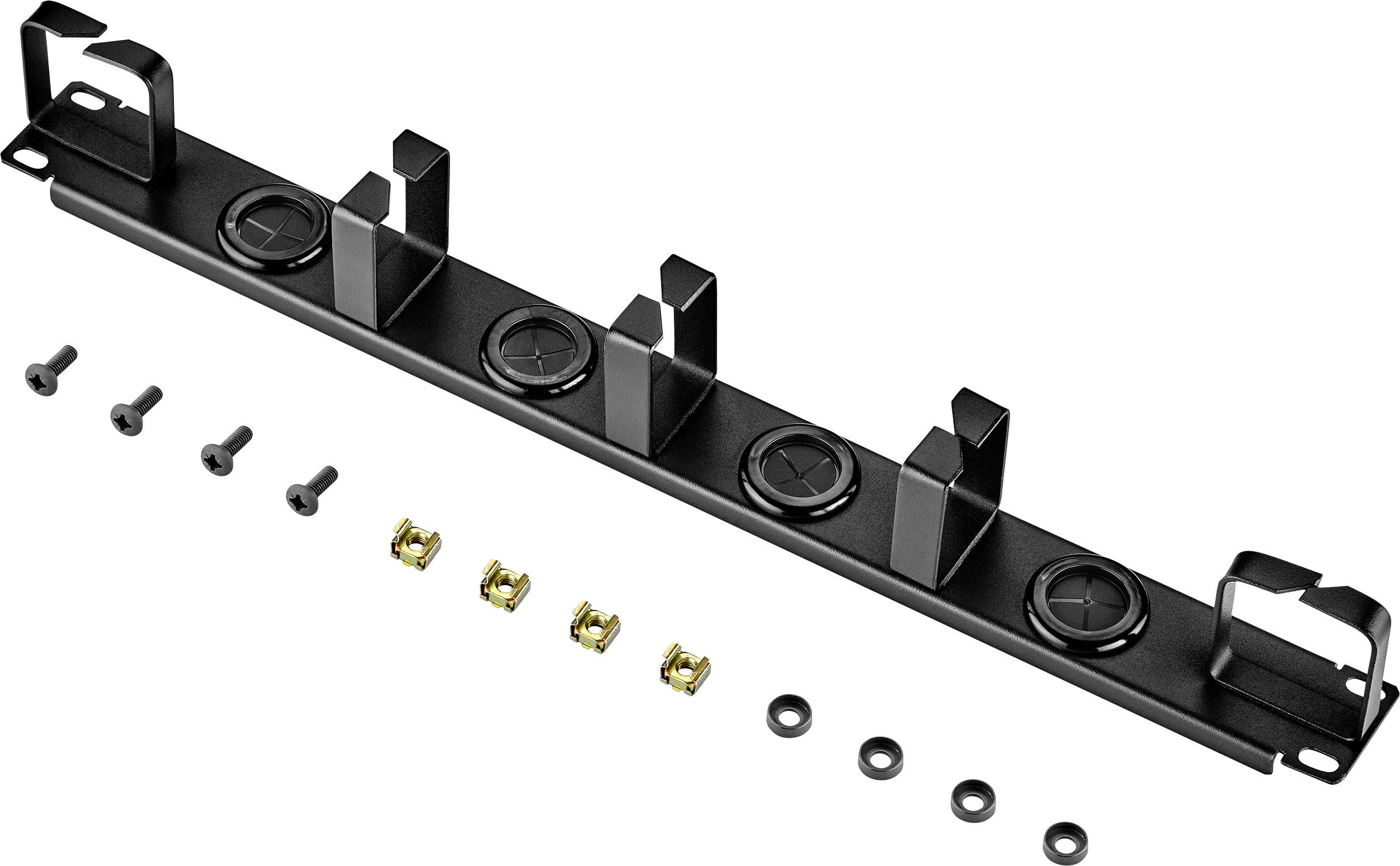 Renkforce RF-3525042 19 Zoll Netzwerkschrank-Kabelführung 1 HE Schwarz