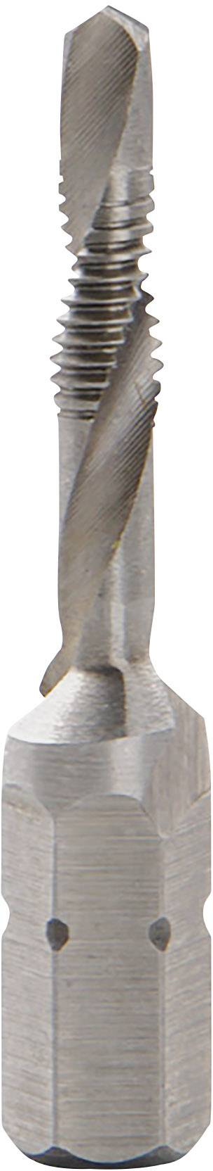 Bohrer mit spiralförmigem Gewinde und sechsfacher Schneide, verwendet für präzises Bohren in Metalloberflächen.
