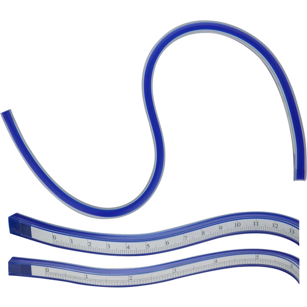 Donau Elektronik MLK60 Kurvenlineal Kunststoff, Stahl Blau 60cm Donau Elektronik MLK60 Kurvenlineal Kunststoff, Stahl Blau 60cm