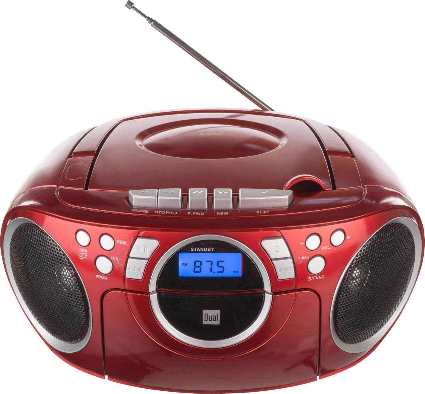 Dual P 70 CD-Radio UKW AUX, CD, Kassette Rot