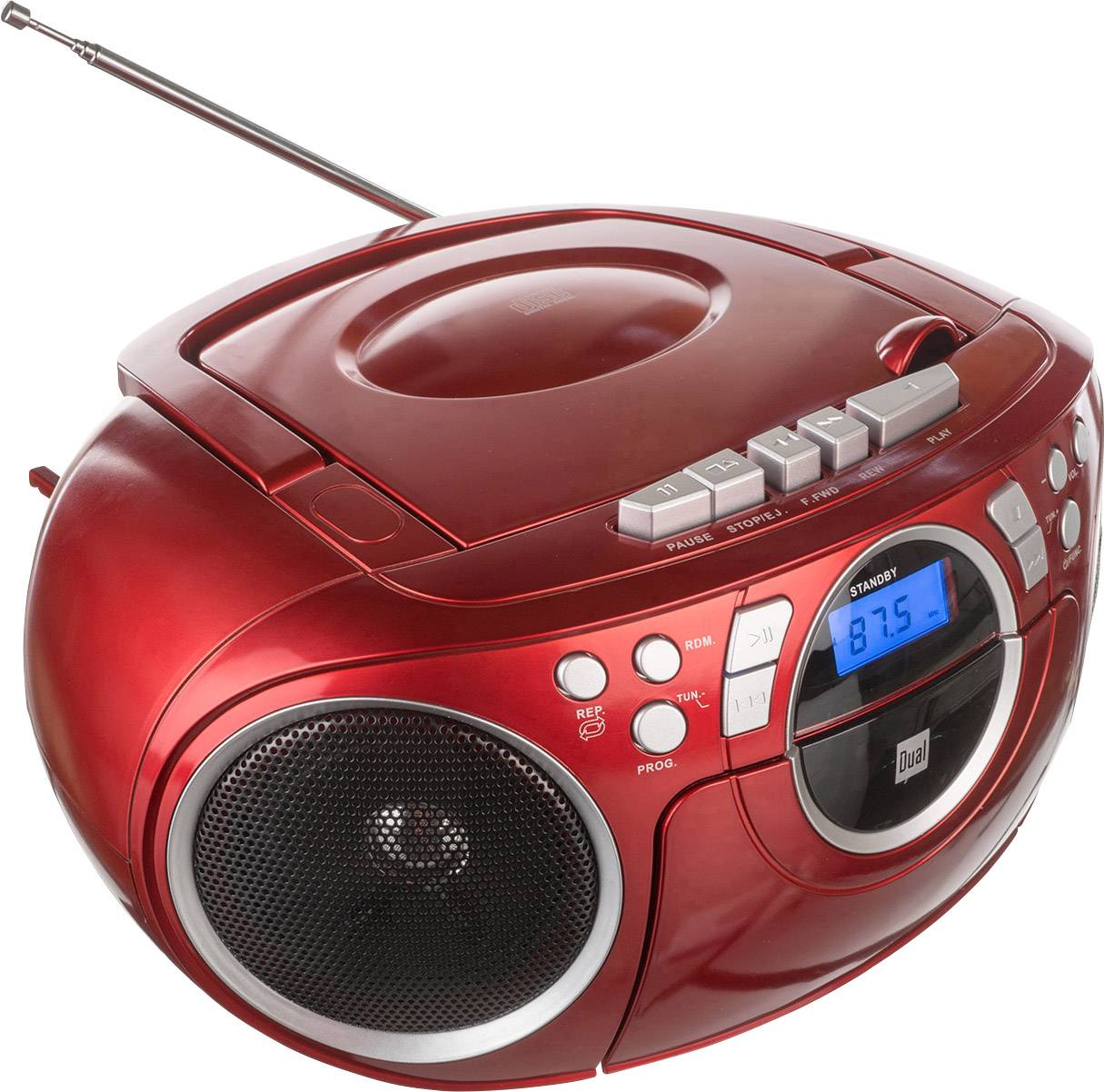 Dual P 70 CD-Radio UKW AUX, CD, Kassette Rot