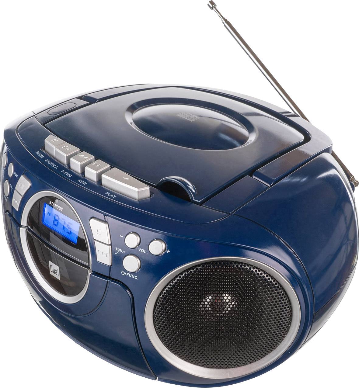 Dual P 70 CD-Radio UKW AUX, CD, Kassette Blau